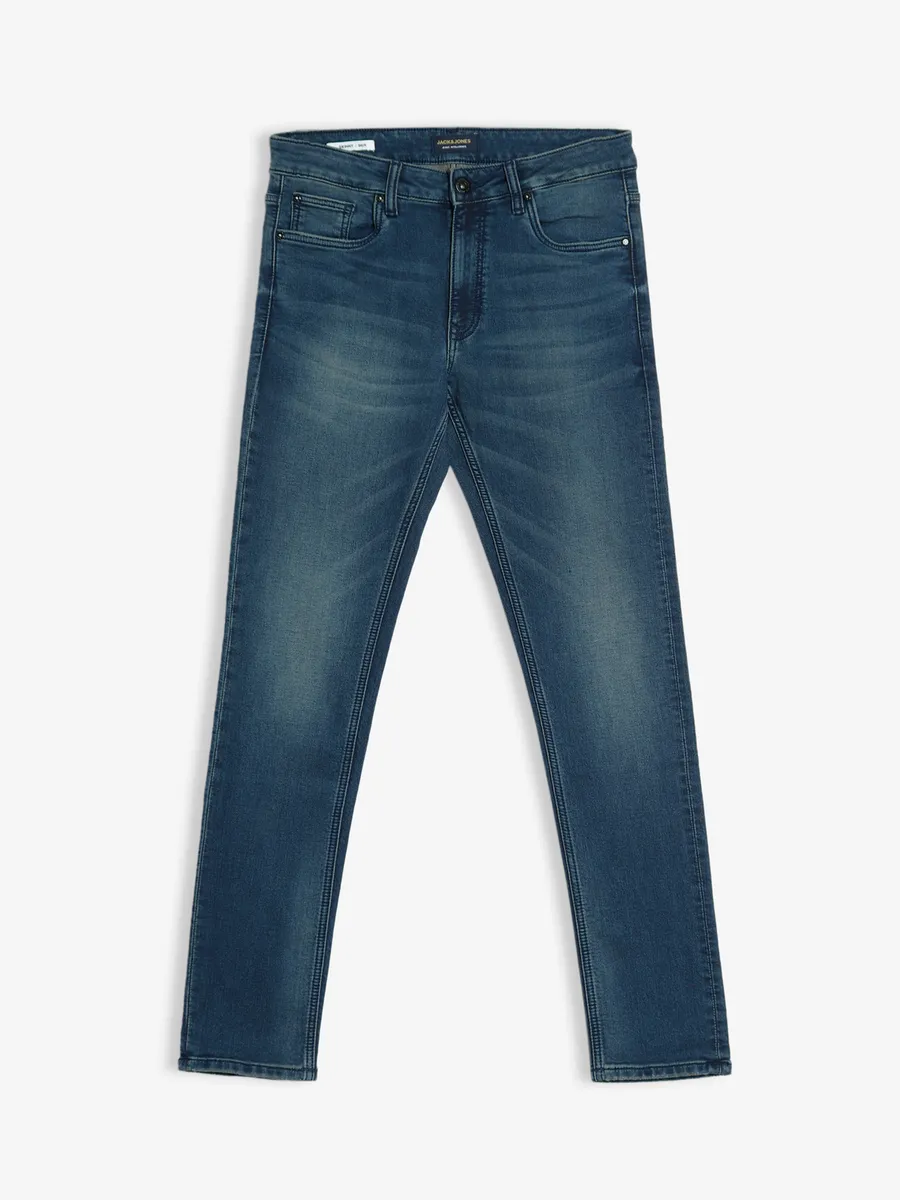 JACK&JONES washed dark blue jeans