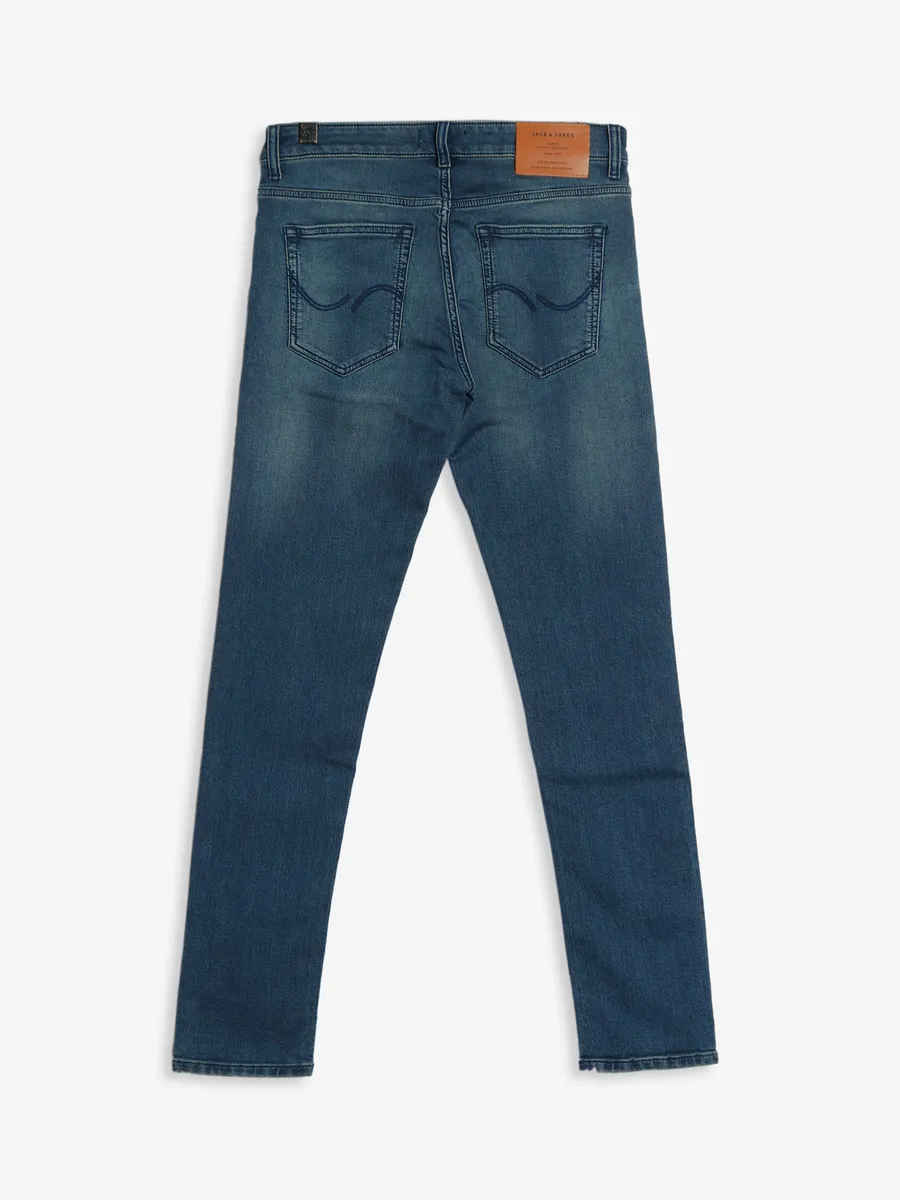 JACK&JONES washed dark blue jeans