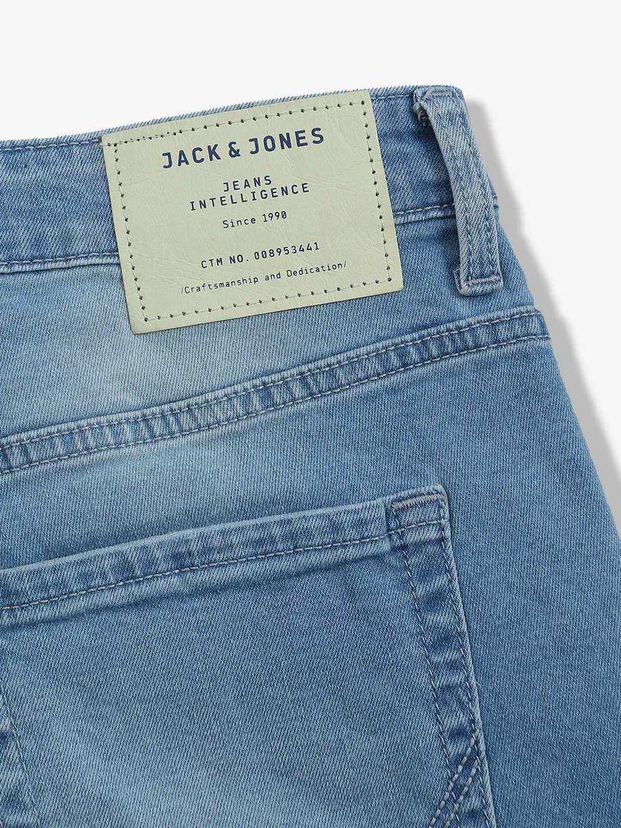 JACK&JONES washed light blue slim fit jeans