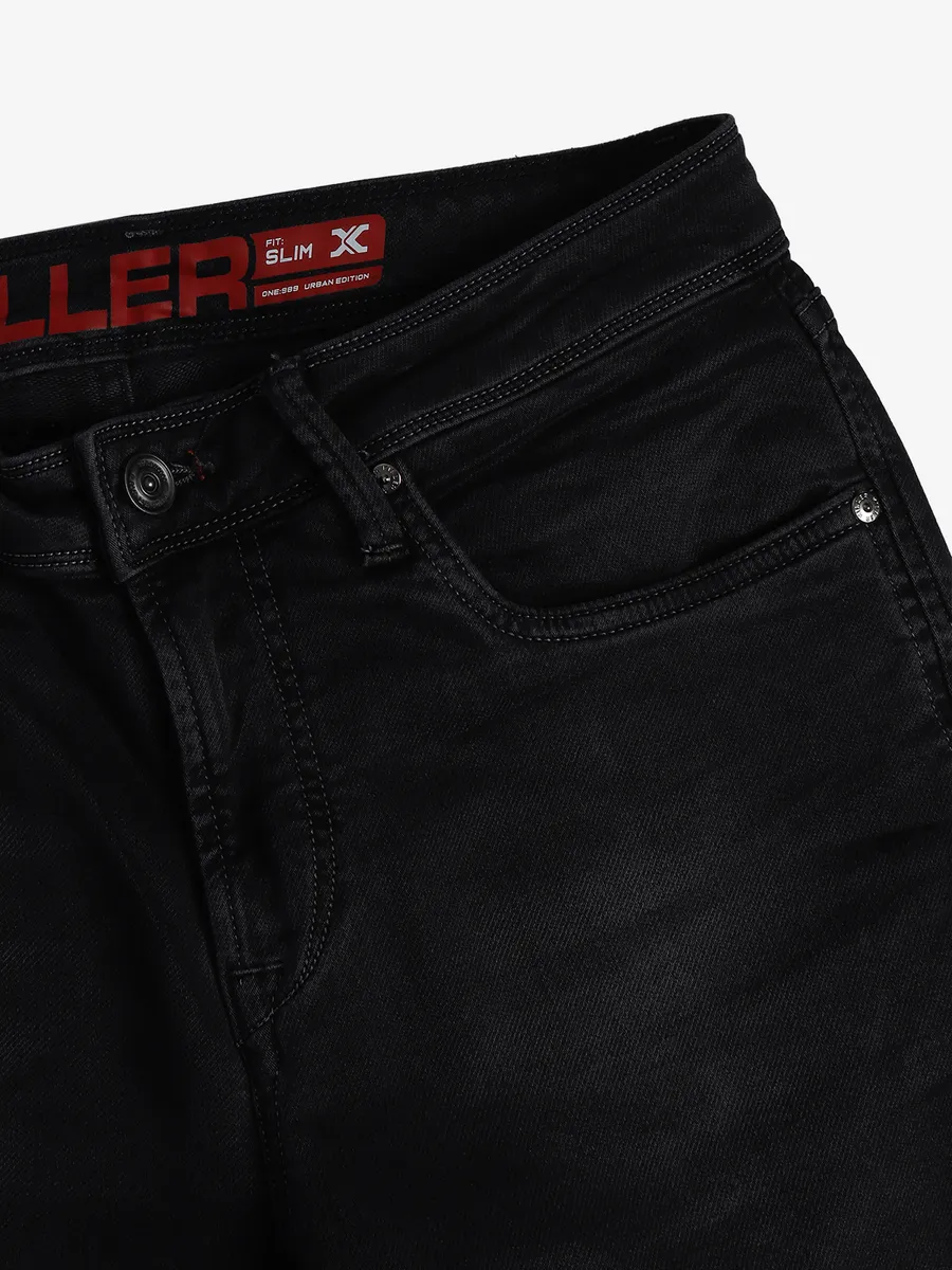 Killer black slim fit solid jeans