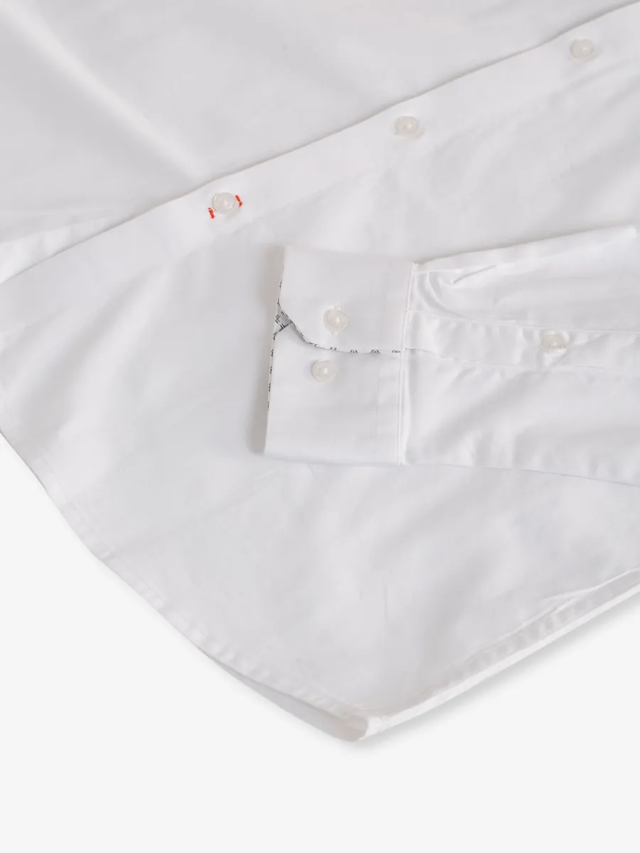 Killer cotton white plain shirt for casual