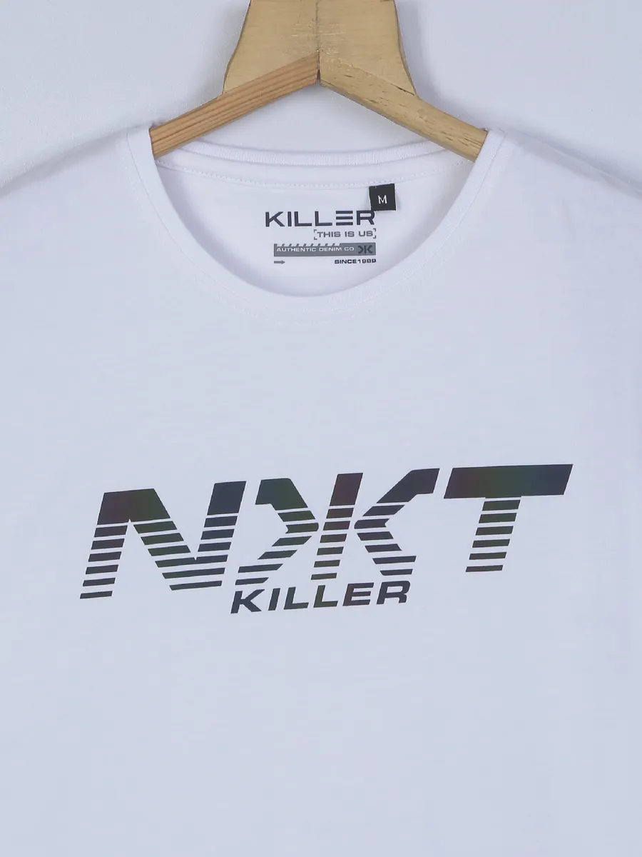 Killer cotton white t shirt with round neck