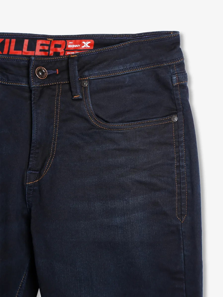 Killer dark blue washed skinny fit jeans