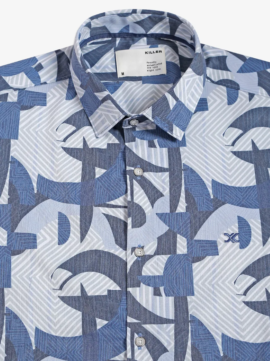 Killer latest light grey printed shirt