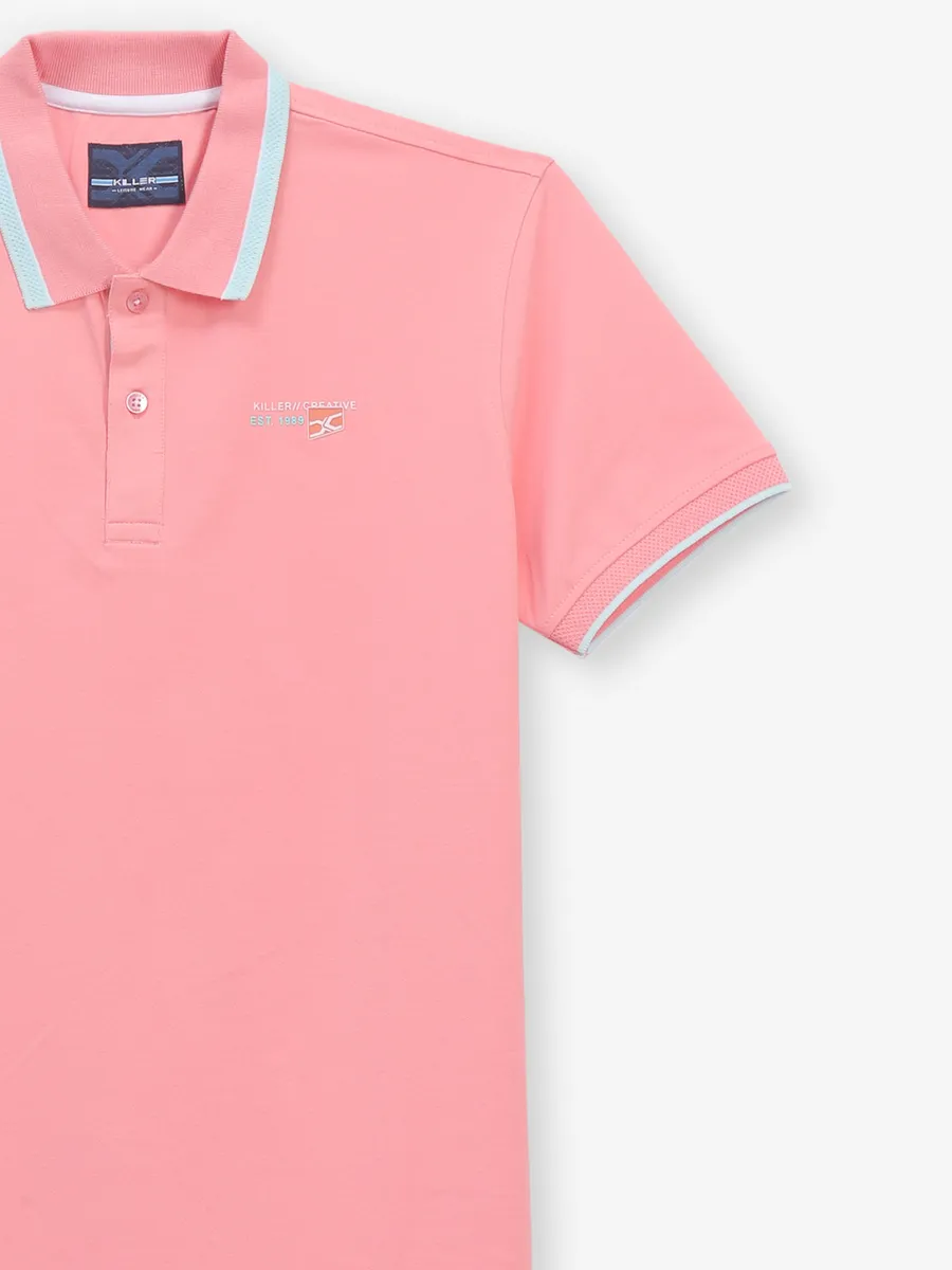 KILLER light pink cotton t-shirt