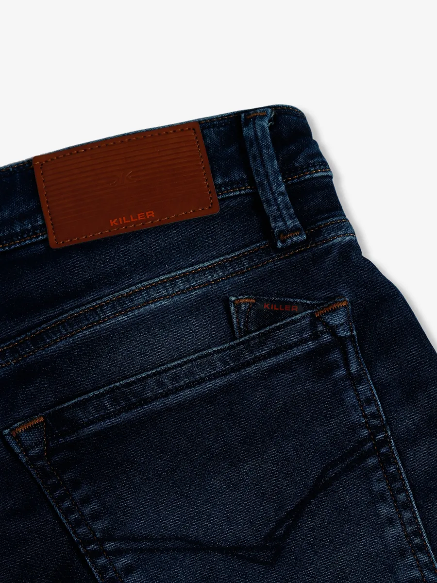 Killer navy slim fit jeans in washed