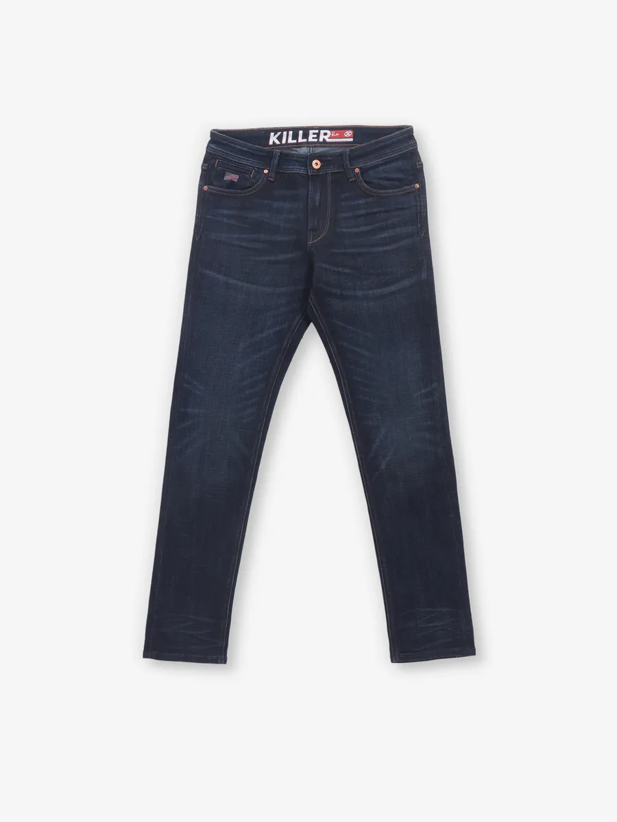 KILLER navy washed straight fit jeans