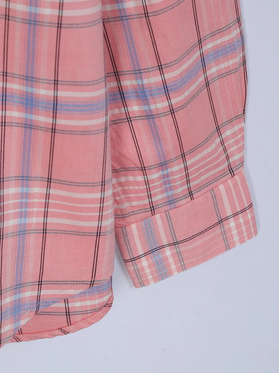 Killer pink checks cotton shirt