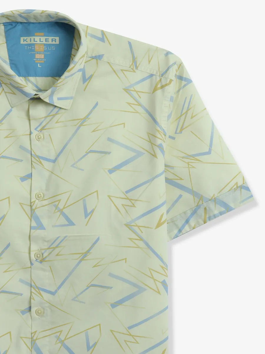 KILLER printed lime cotton shirt