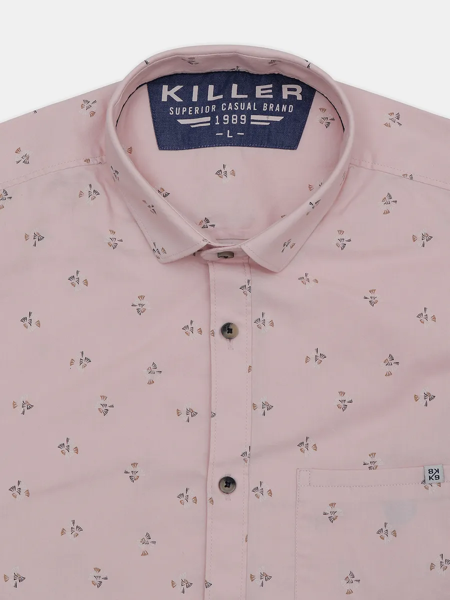 Killer printed pink casual wear shirt