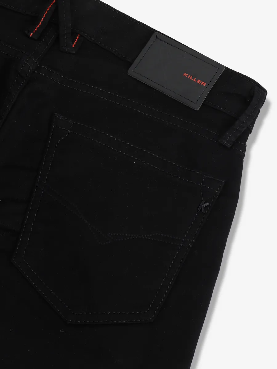 KILLER solid black casual slim fit jeans