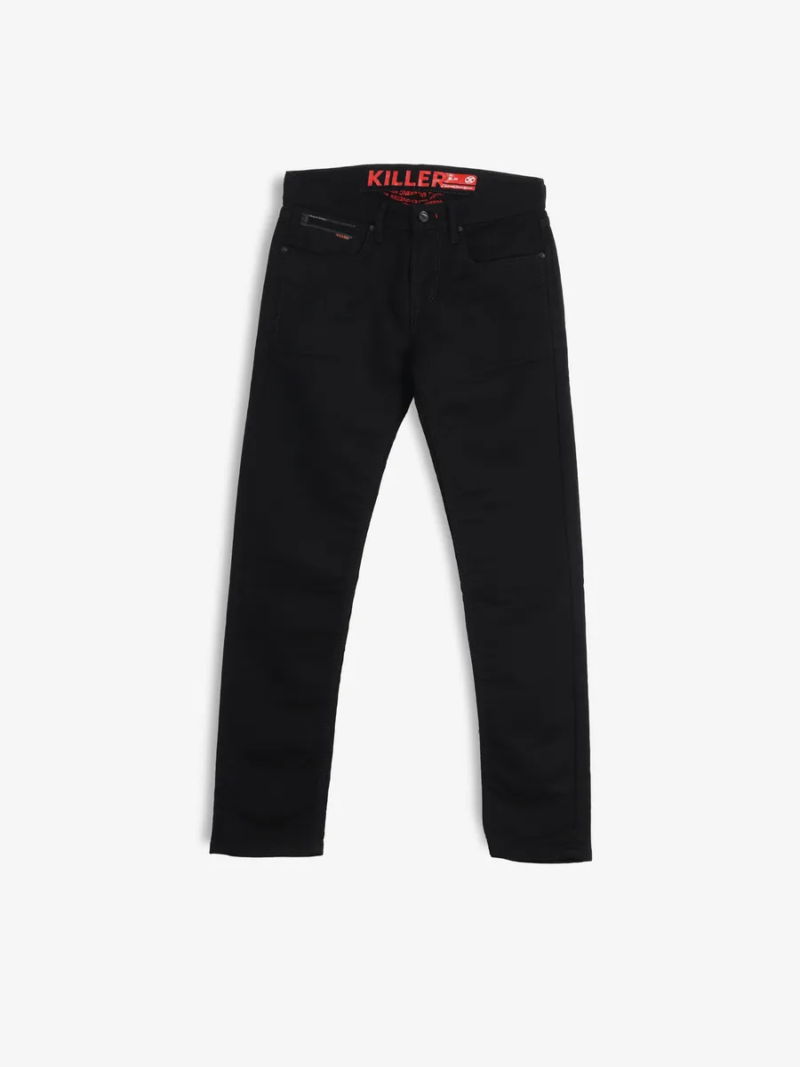 KILLER solid black casual slim fit jeans