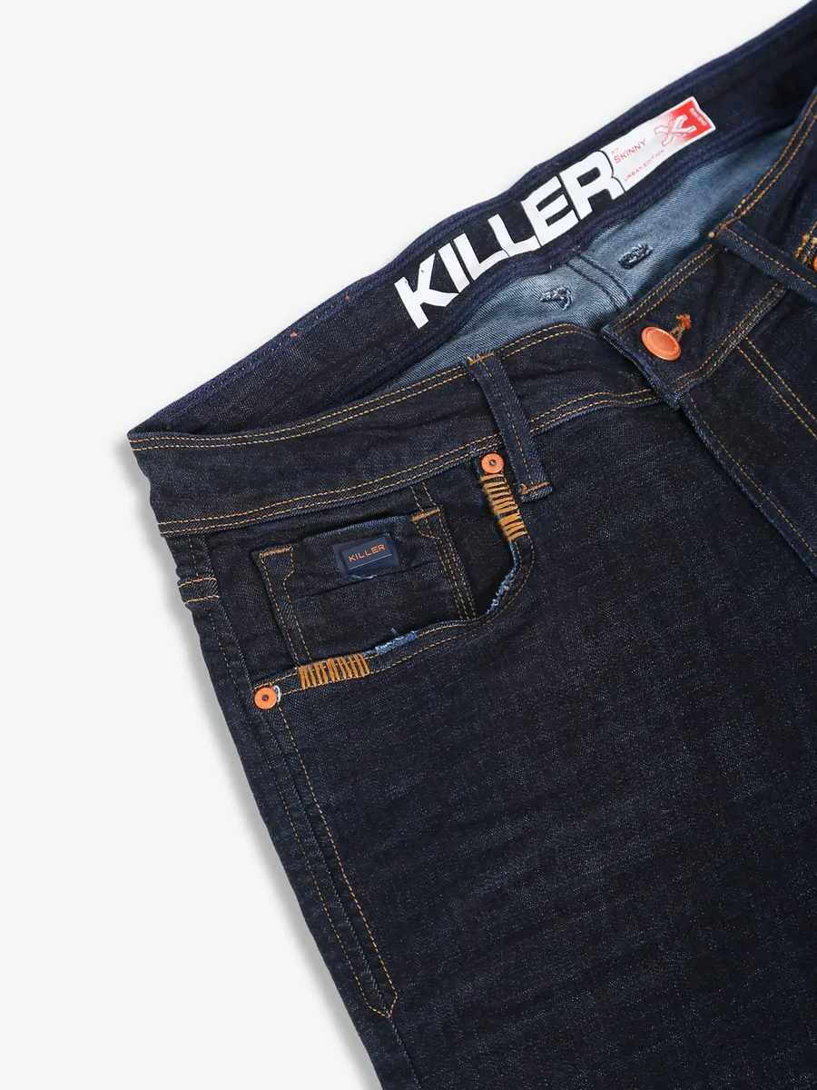 Killer solid navy skinny fit jeans