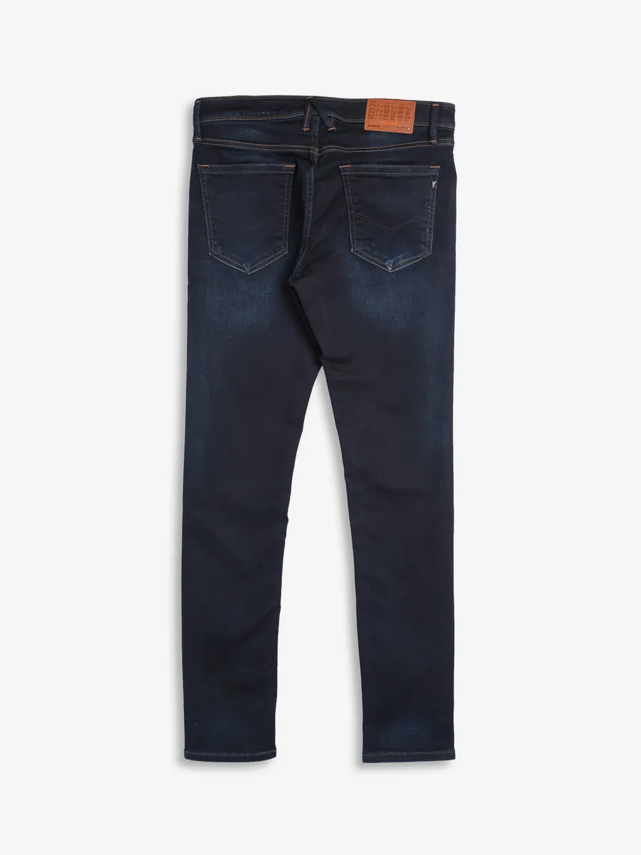 Killer washed dark blue skinny jeans