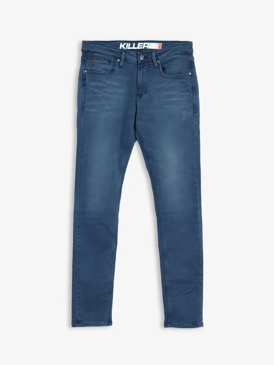 Killer washed skinny fit jeans in dark blue