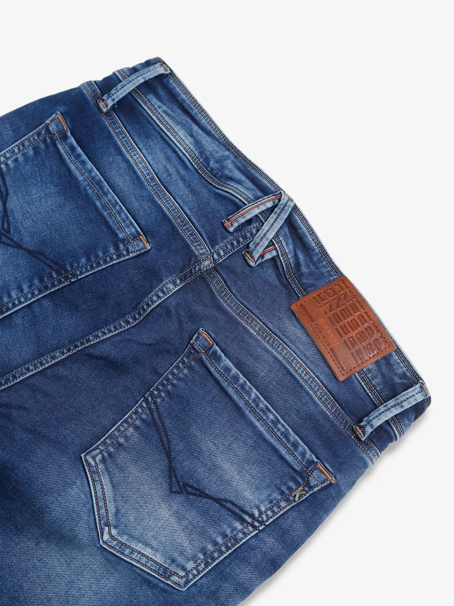 Killer washed slim fit blue jeans