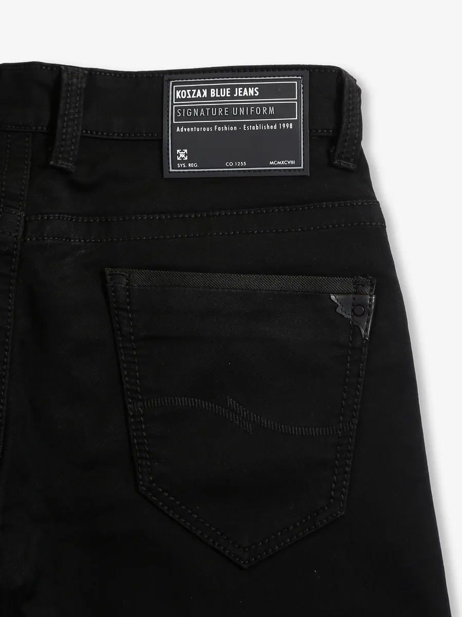 Kozzak black solid jeans