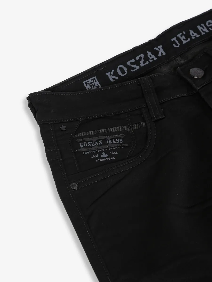 Kozzak black solid jeans