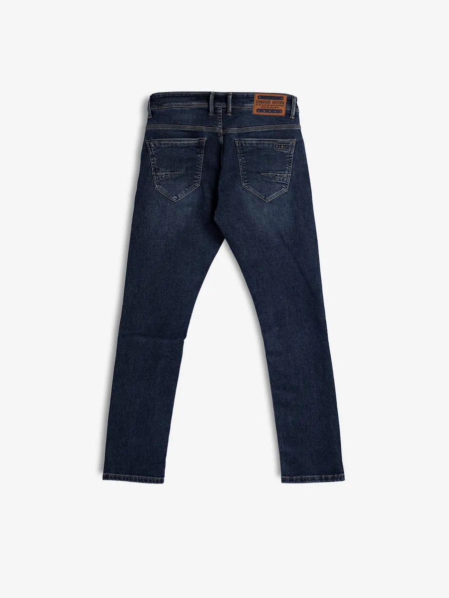 KOZZAK dark blue denim super skinny fit jeans