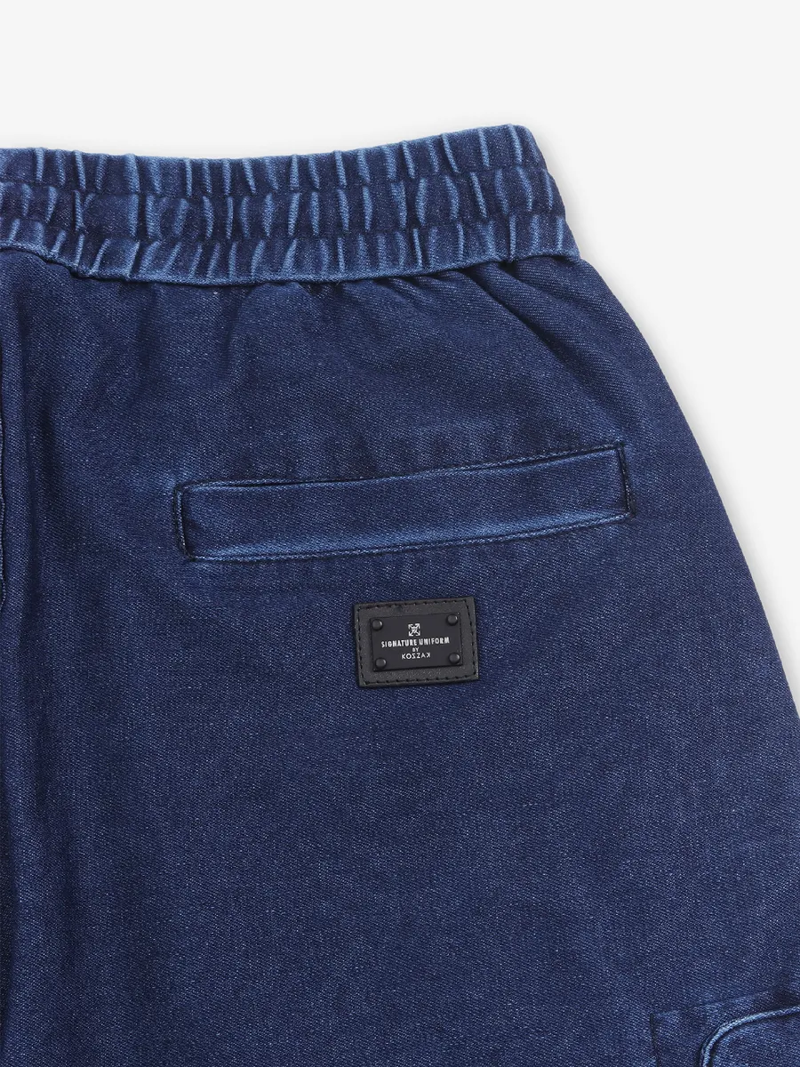 KOZZAK newest solid blue cotton trackpant