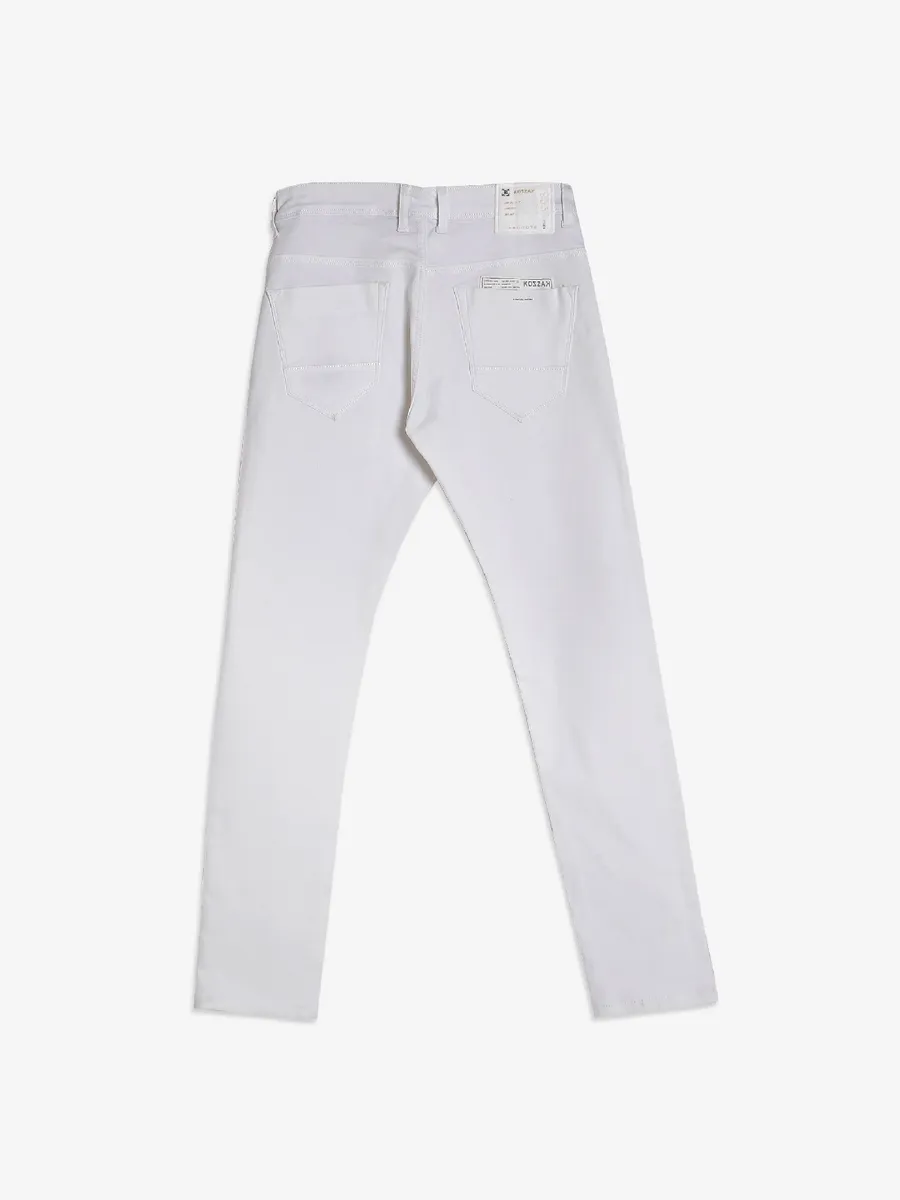 Kozzak solid white jeans