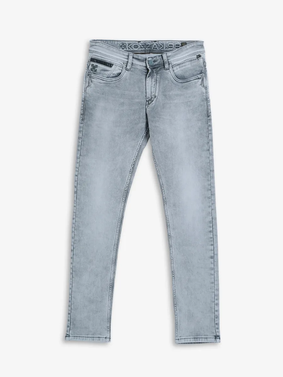 Kozzak super skinny fit light grey jeans