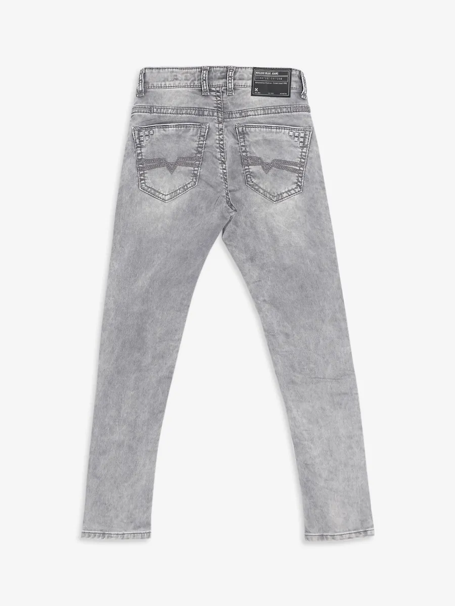 Kozzak washed grey super skinny fit jeans