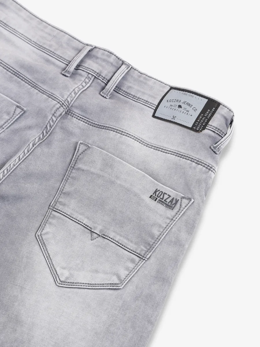 Kozzak washed super skinny fit grey jeans