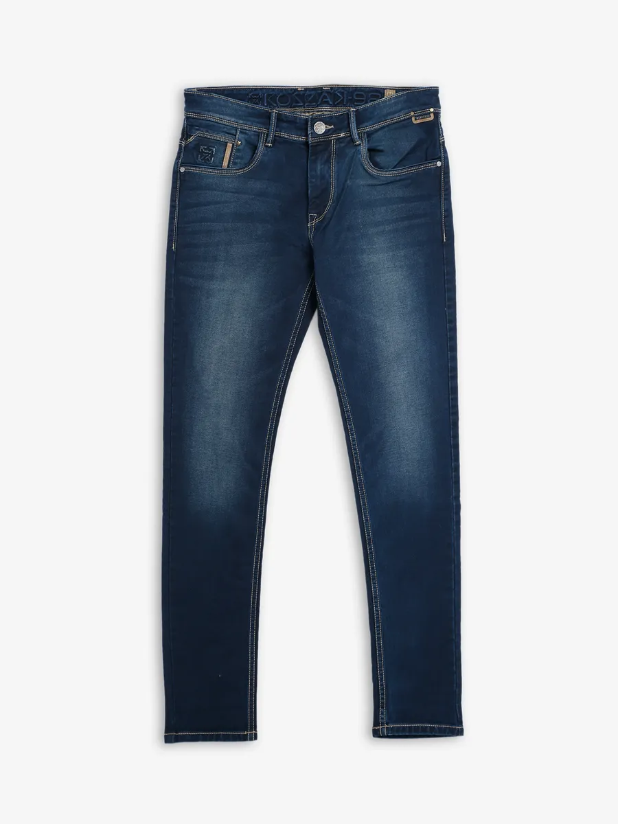 Kozzak washed super skinny fit jeans in navy