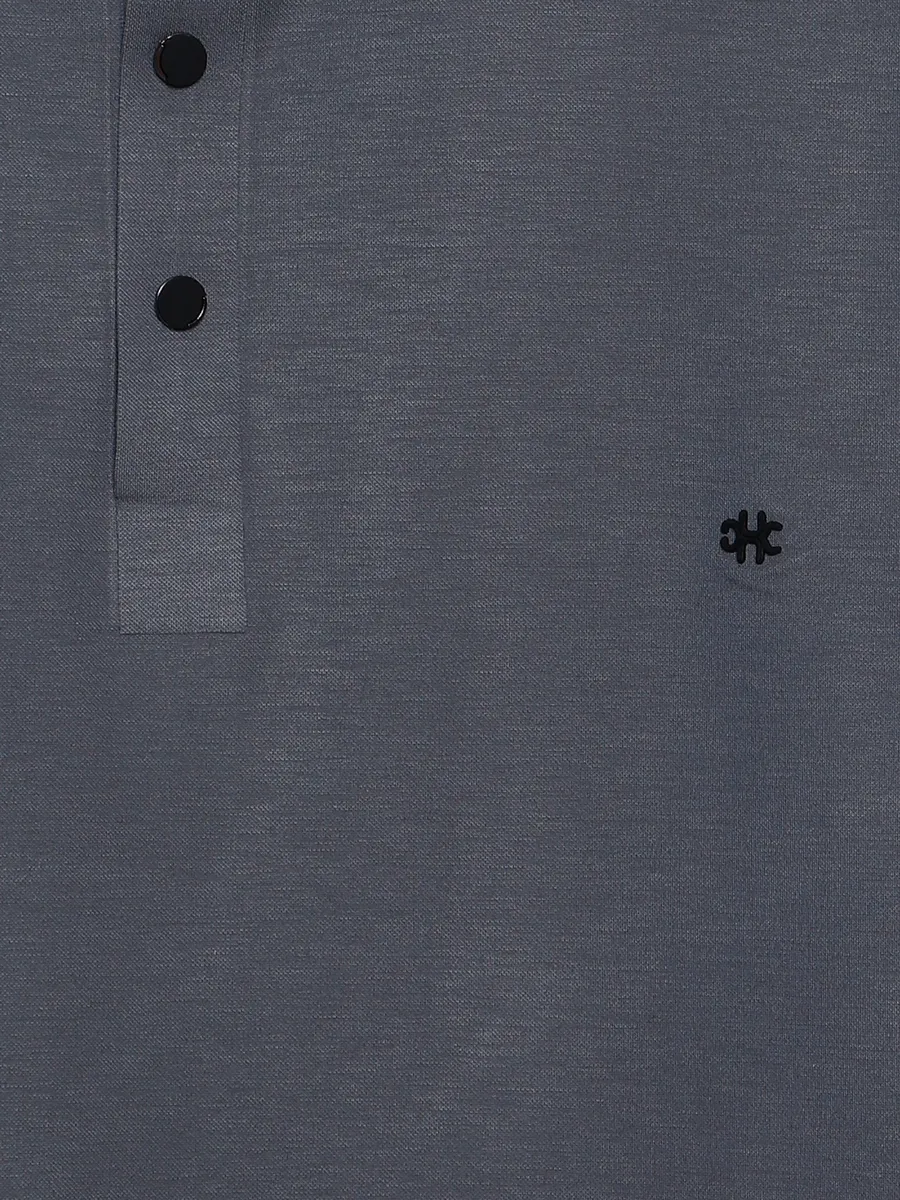 Kuch Kuch cotton grey polo t shirt