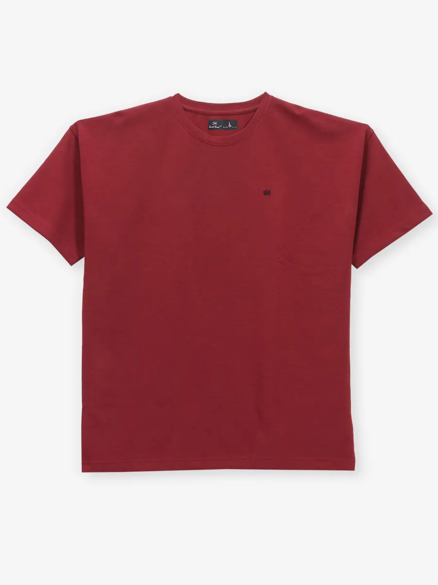 KUCH KUCH cotton red plain t-shirt