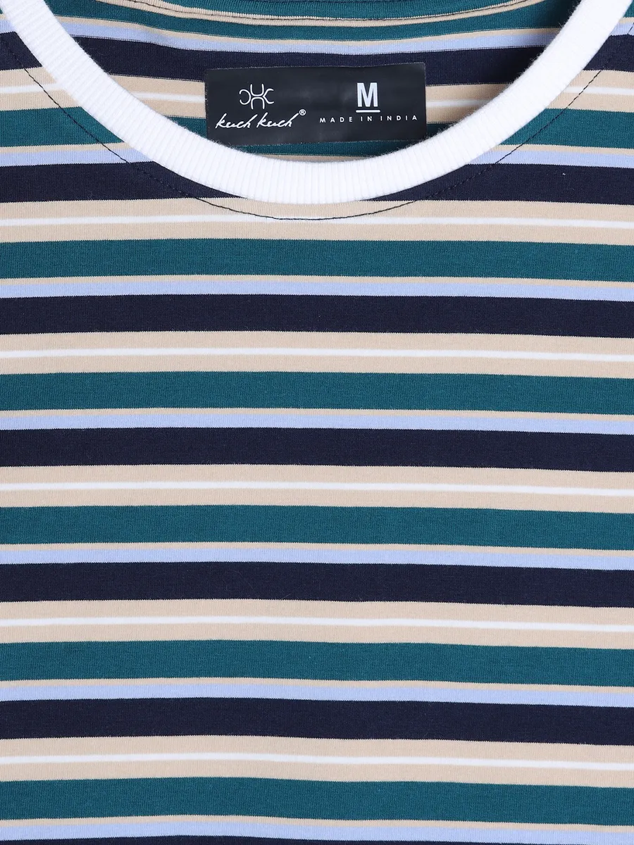 KUCH KUCH navy cotton stripe t-shirt