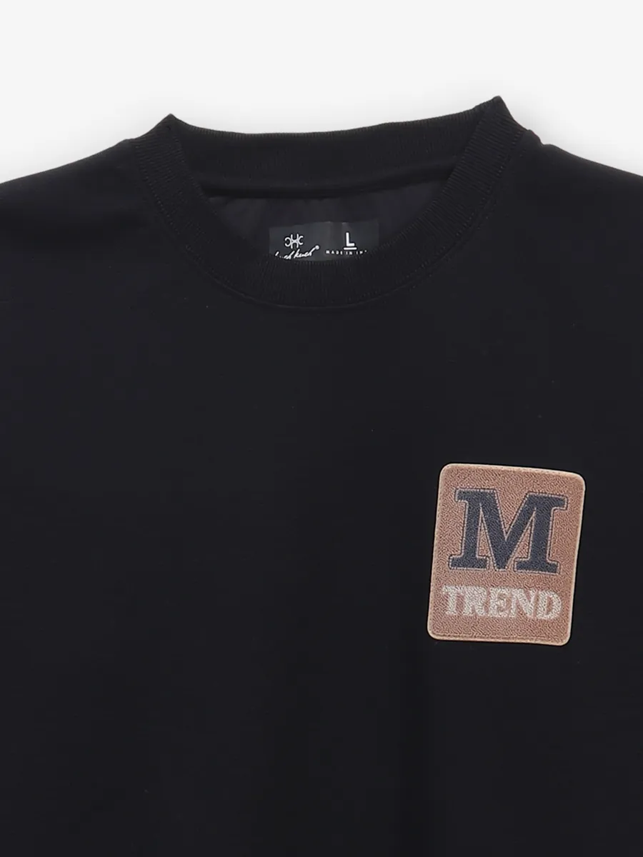 KUCH KUCH solid black logo cotton t-shirt