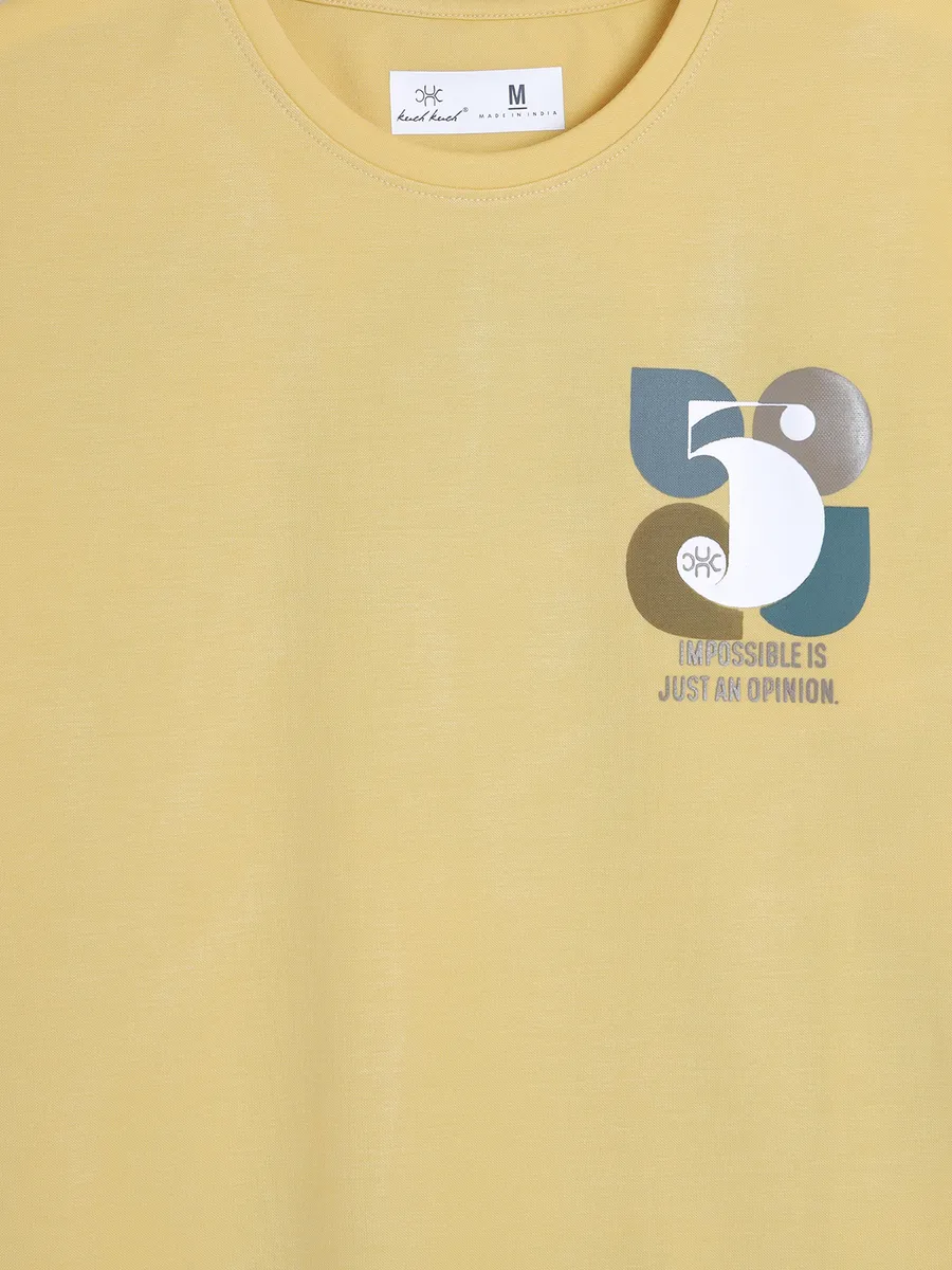 KUCH KUCH yellow printed t-shirt