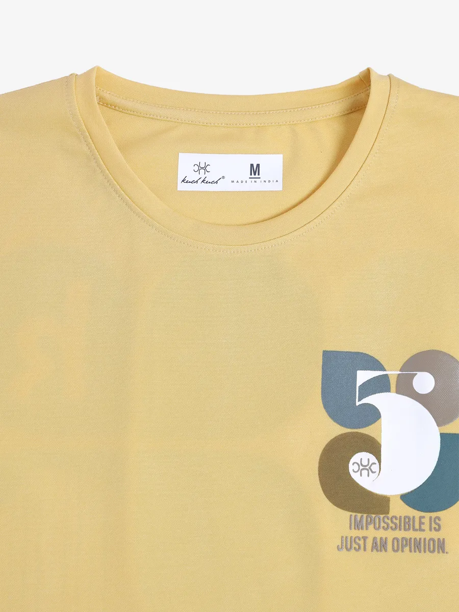 KUCH KUCH yellow printed t-shirt