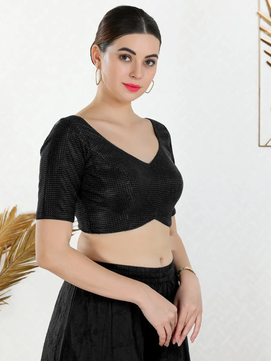 Latest black ready made blouse