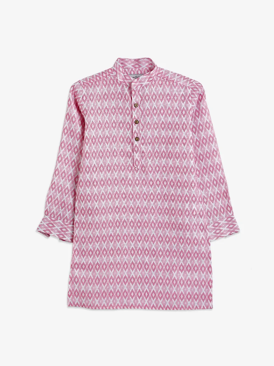 Latest mauve pink printed kurta