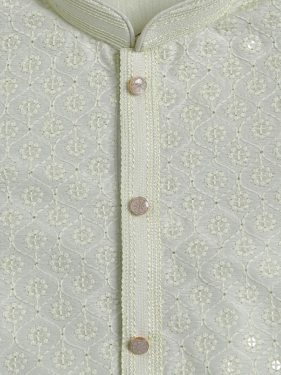 Latest sage green embroidery kurta suit