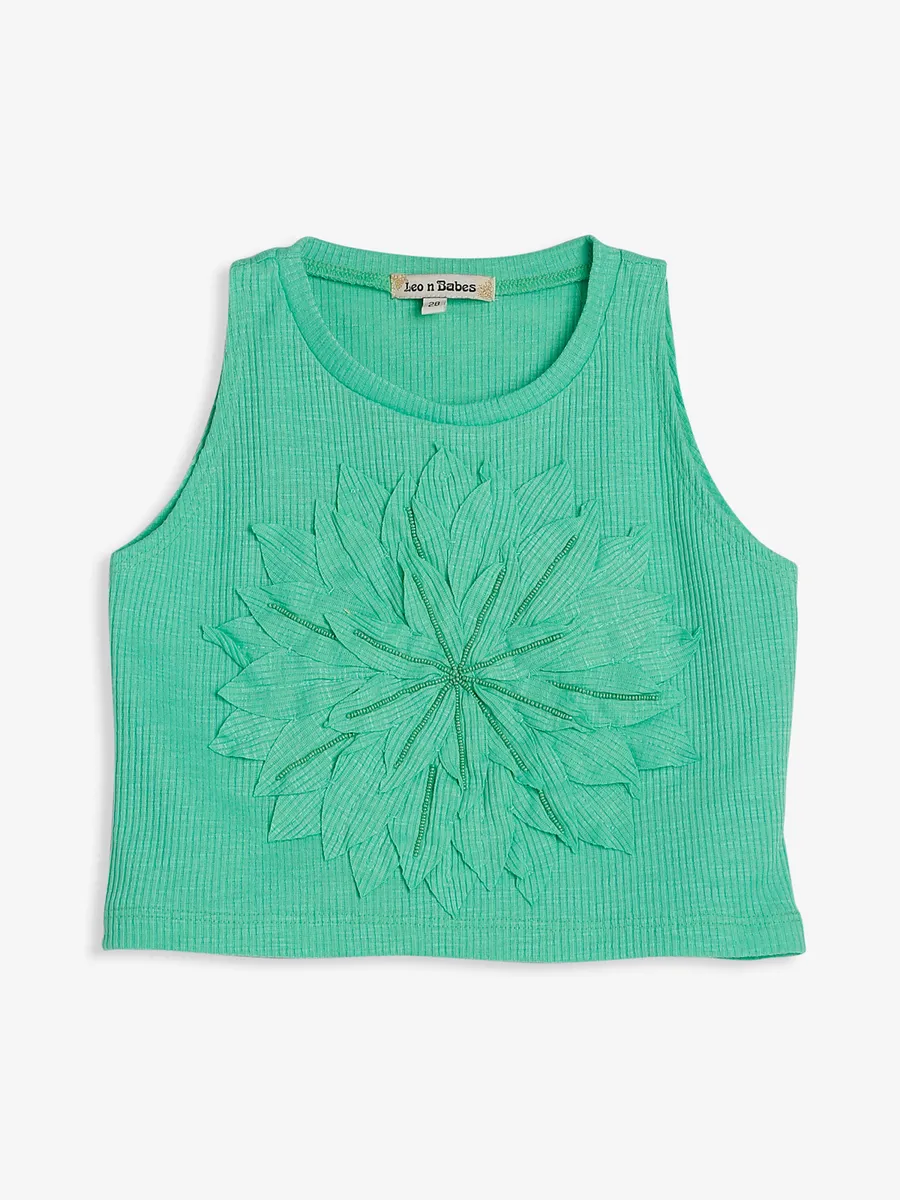 Leo n Babes cotton green top