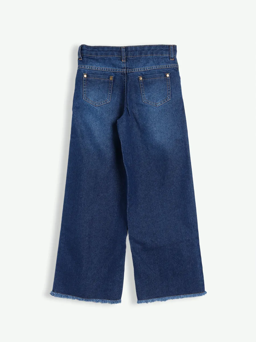 Leo n Babes indigo blue wide leg jeans