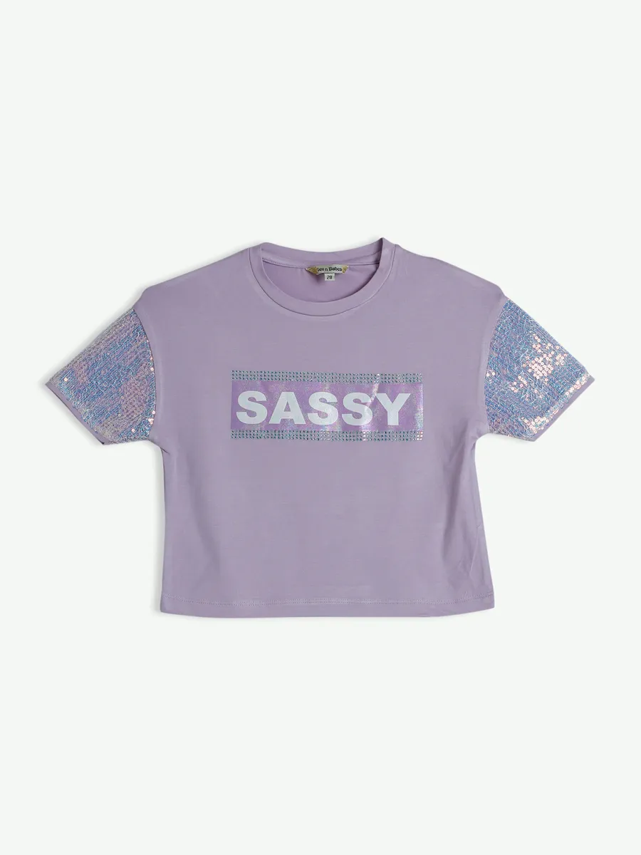 Leo n Babes light purple cotton top