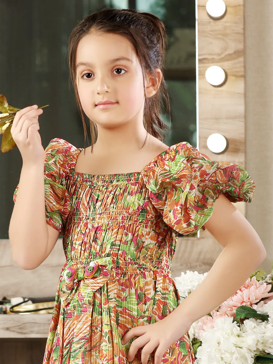 Leo n Babes multi color printed georgette frock