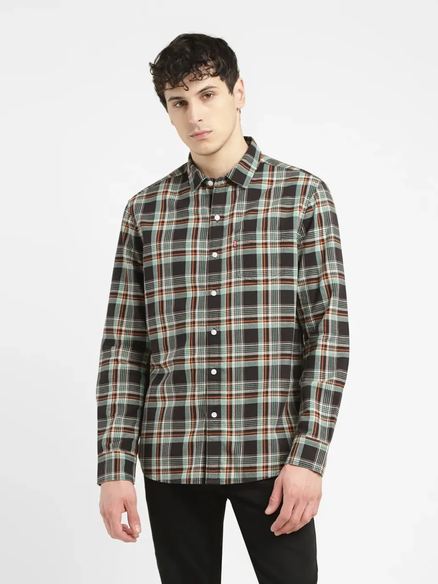 Levis black checks shirt