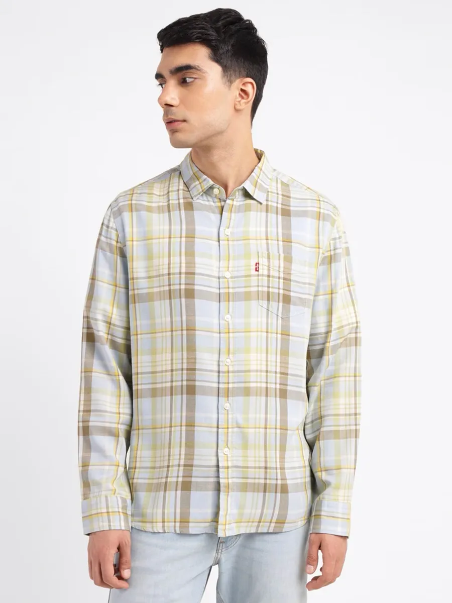LEVIS blue and yellow checks casual shirt