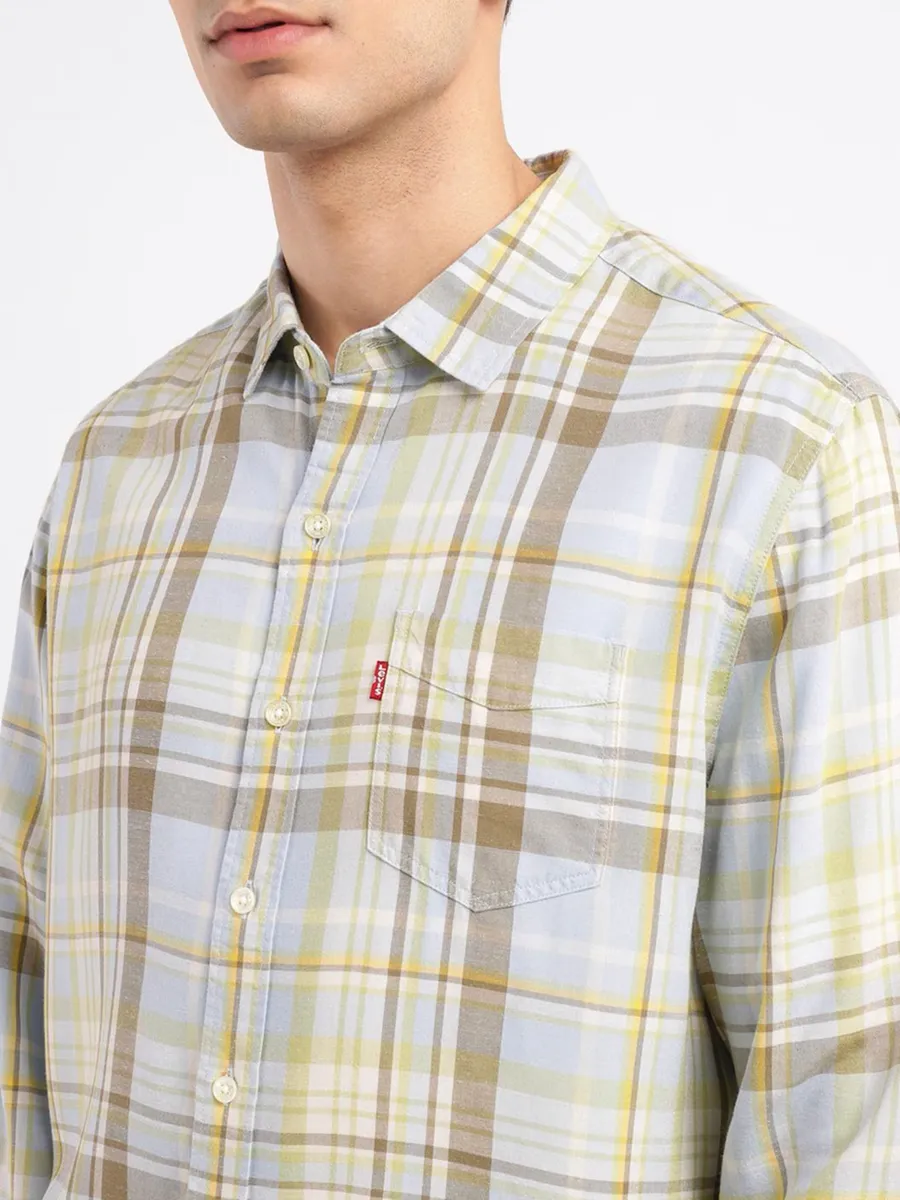 LEVIS blue and yellow checks casual shirt