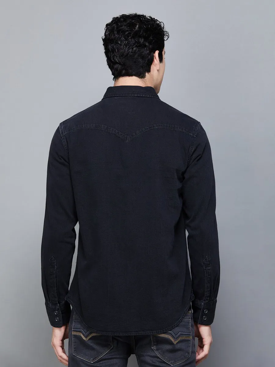 LEVIS charcoal black denim jacket style shirt