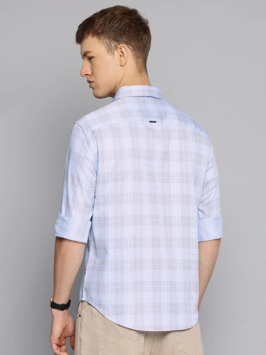 LEVIS  cotton checks shirt in light blue