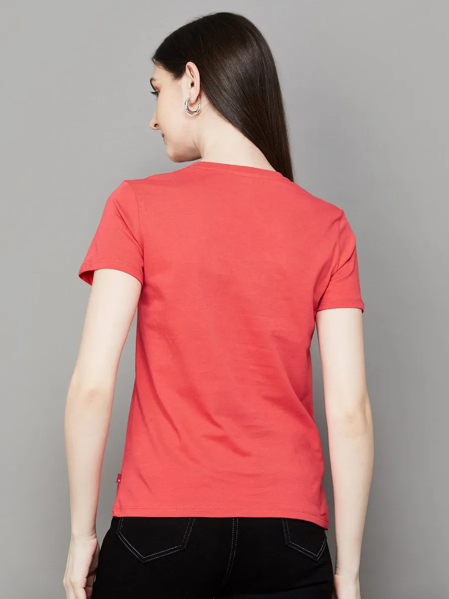 LEVIS cotton orange t-shirt for women