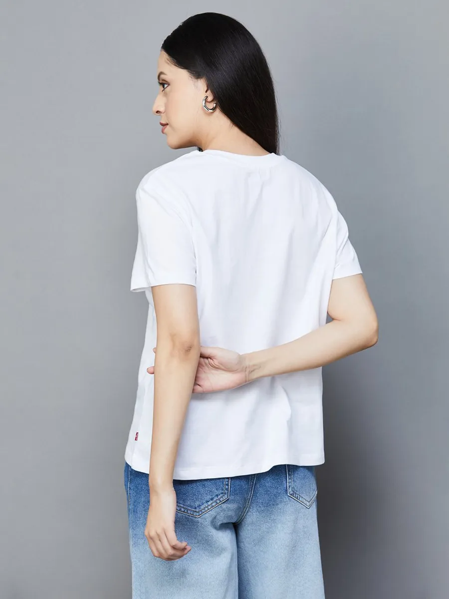 LEVIS cotton white t-shirt with brand name