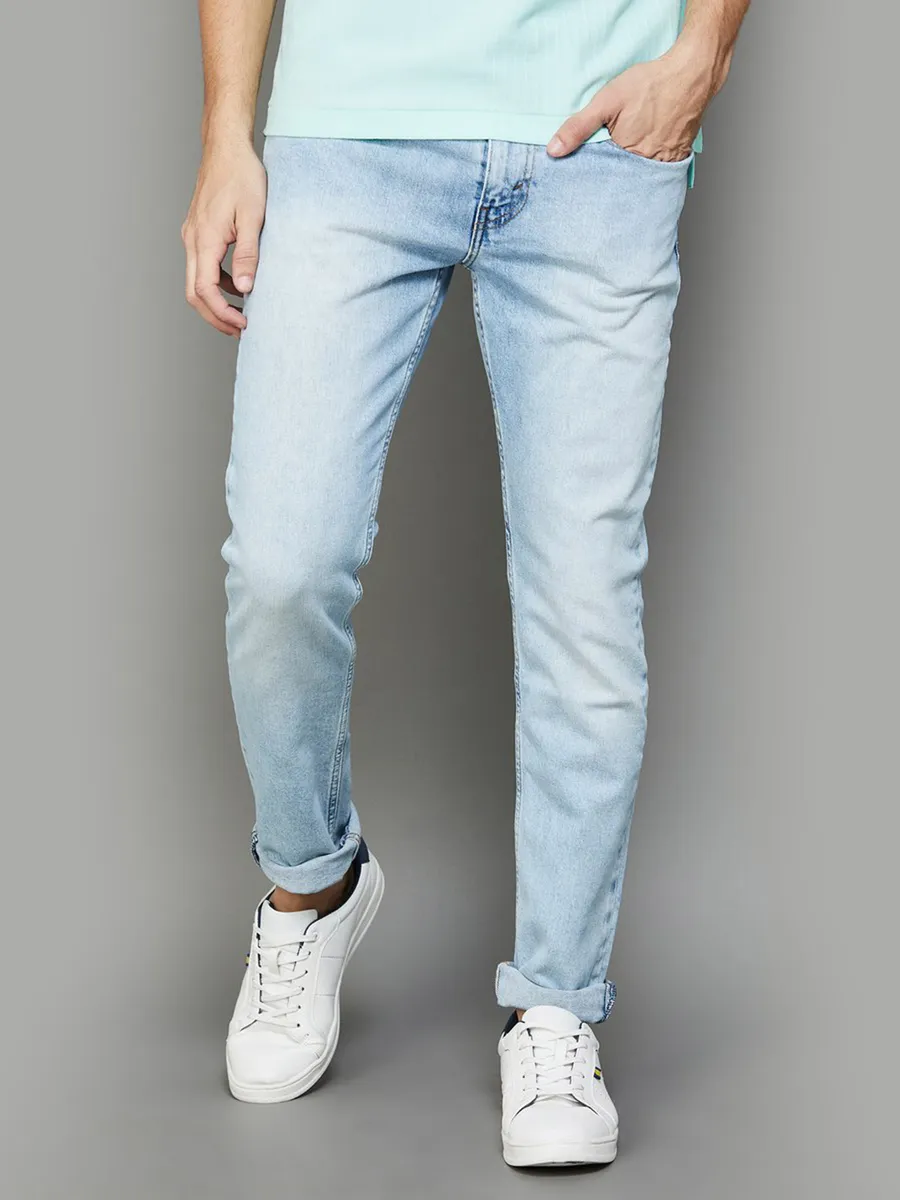 LEVIS L.blue denim washed slim tapper jeans